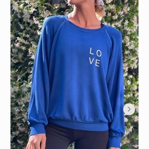 Good hYOUman YELLOW LOVE BLOCK Sweatshirt - THE EMERSON. Small.